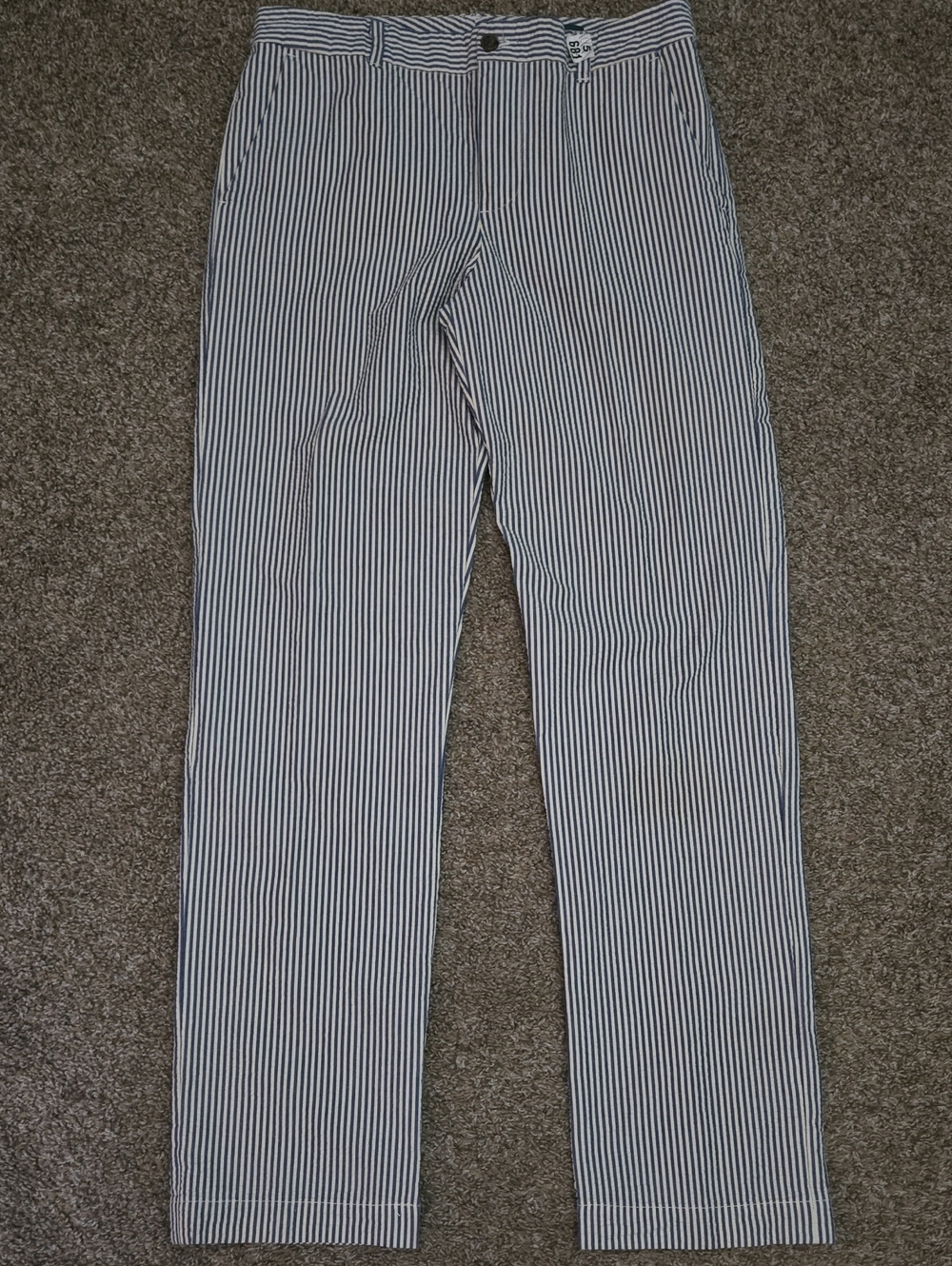 Ralph Lauren Navy and White Striped Seersucker
